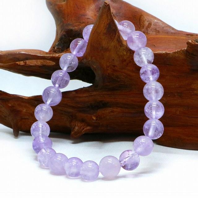 パワーストーン 天然石 ブレスレット ラベンダーアメジスト 丸玉 8mm 数珠 念珠 Bracelet お試し価格 |  | 03