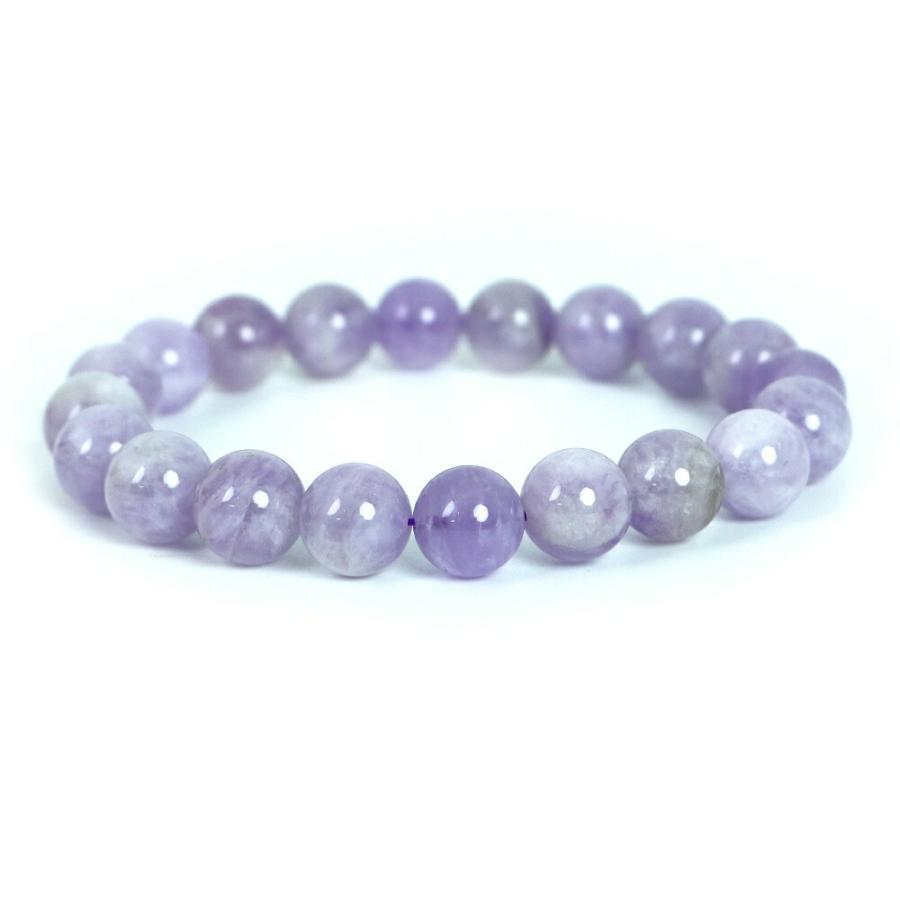 パワーストーン 天然石 ブレスレット ラベンダーアメジスト 丸玉 10mm 数珠 念珠 Bracelet お試し価格 | 