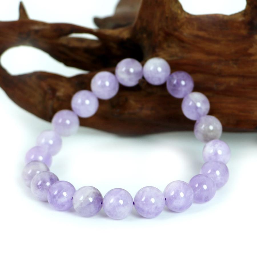 パワーストーン 天然石 ブレスレット ラベンダーアメジスト 丸玉 10mm 数珠 念珠 Bracelet お試し価格 |  | 02