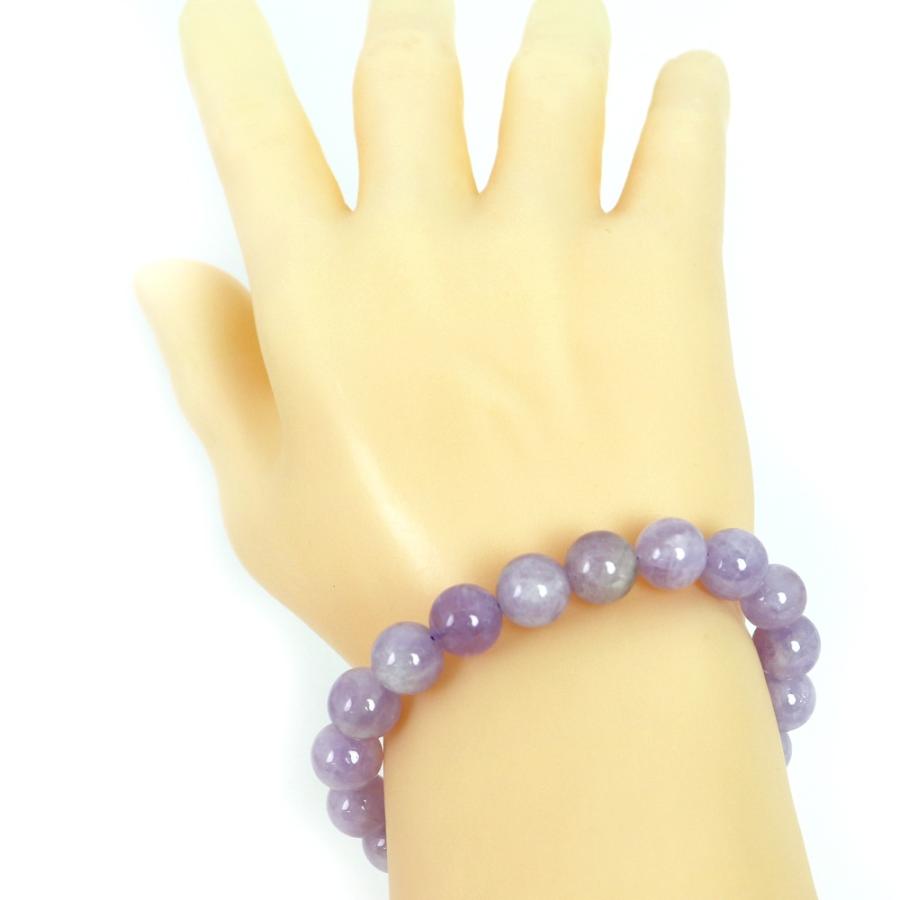 パワーストーン 天然石 ブレスレット ラベンダーアメジスト 丸玉 10mm 数珠 念珠 Bracelet お試し価格 |  | 03