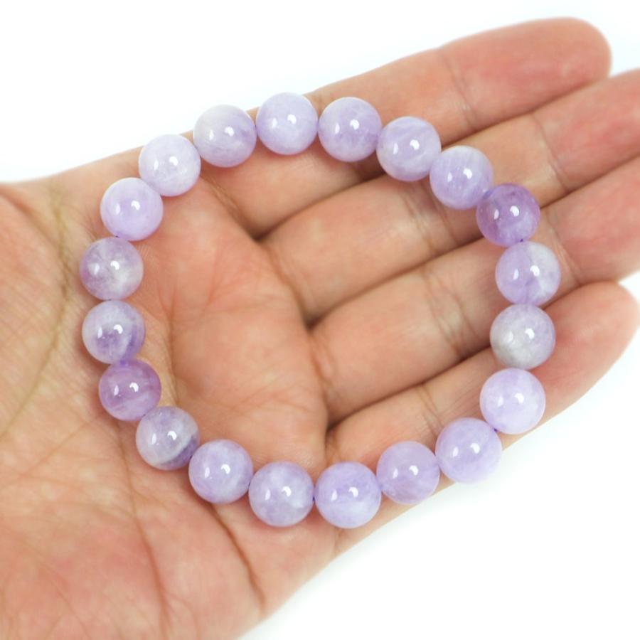 パワーストーン 天然石 ブレスレット ラベンダーアメジスト 丸玉 10mm 数珠 念珠 Bracelet お試し価格 |  | 04