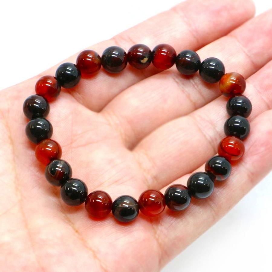 パワーストーン 天然石 ブレスレット メノウ アゲート 丸玉 8mm 数珠 念珠 Bracelet お試し価格 |  | 04