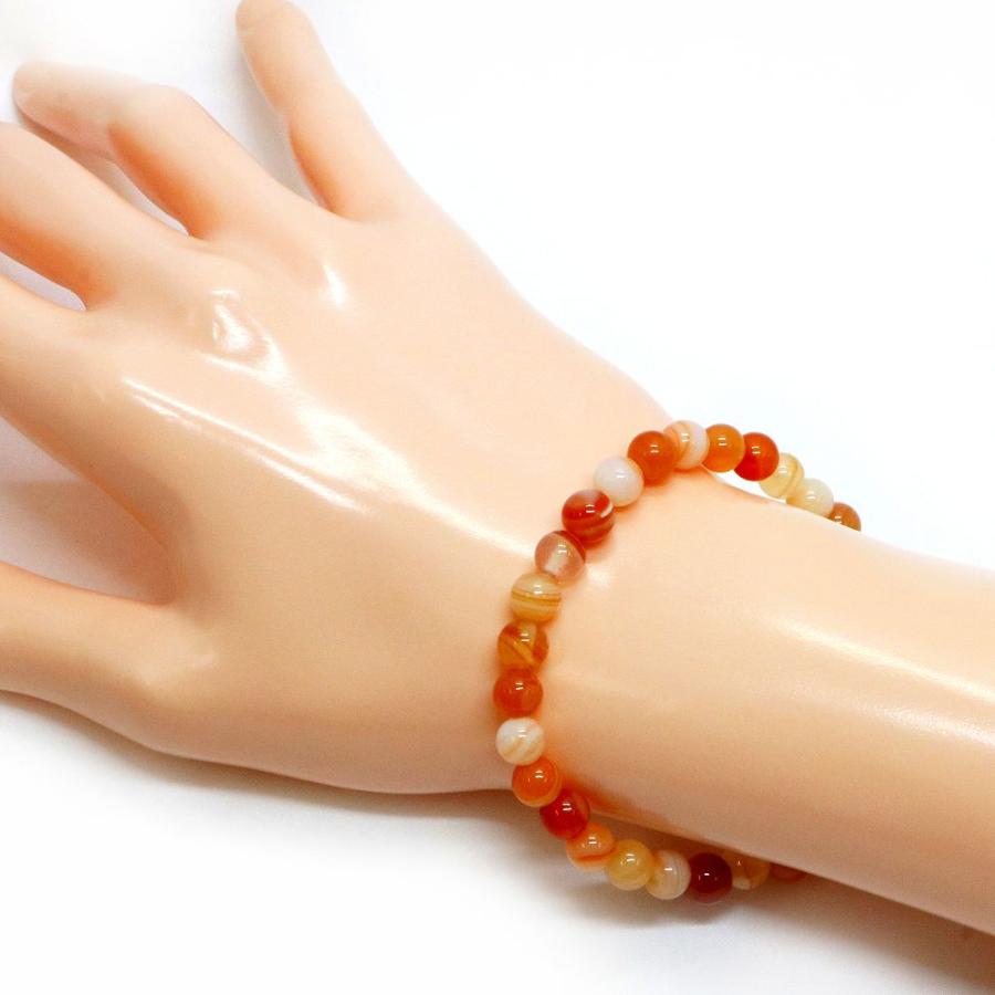 パワーストーン 天然石 ブレスレット サードオニキス 丸玉 6mm 数珠 念珠 Bracelet お試し価格 |  | 02