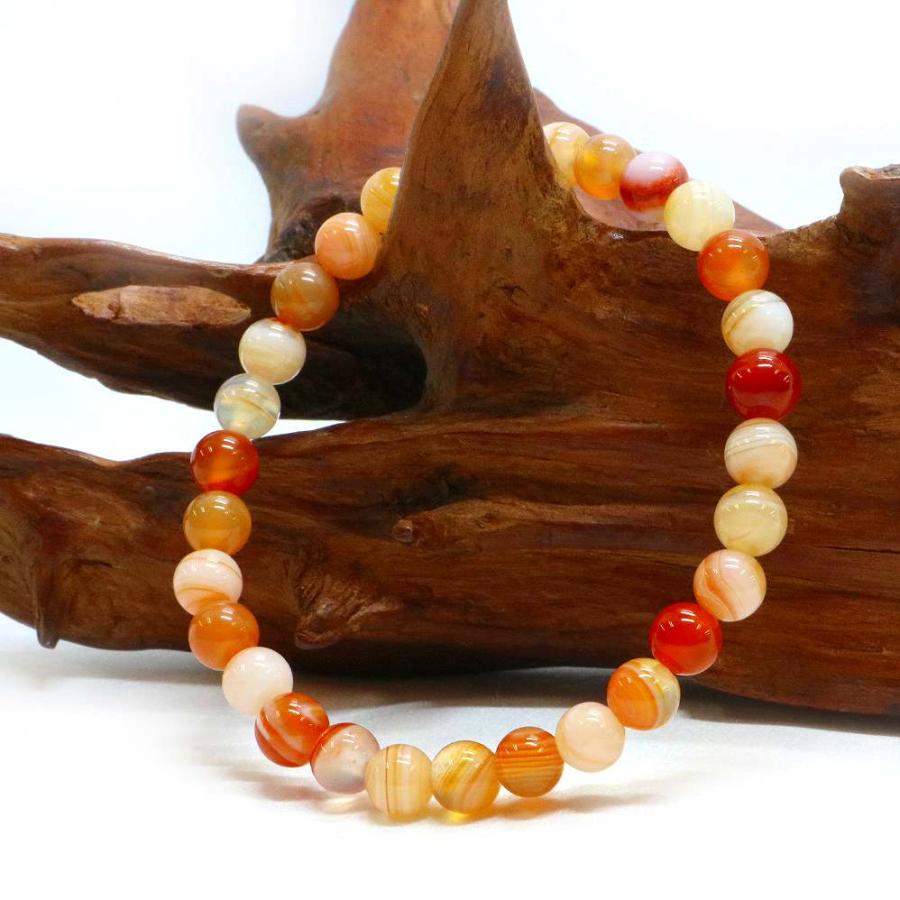 パワーストーン 天然石 ブレスレット サードオニキス 丸玉 6mm 数珠 念珠 Bracelet お試し価格 |  | 03