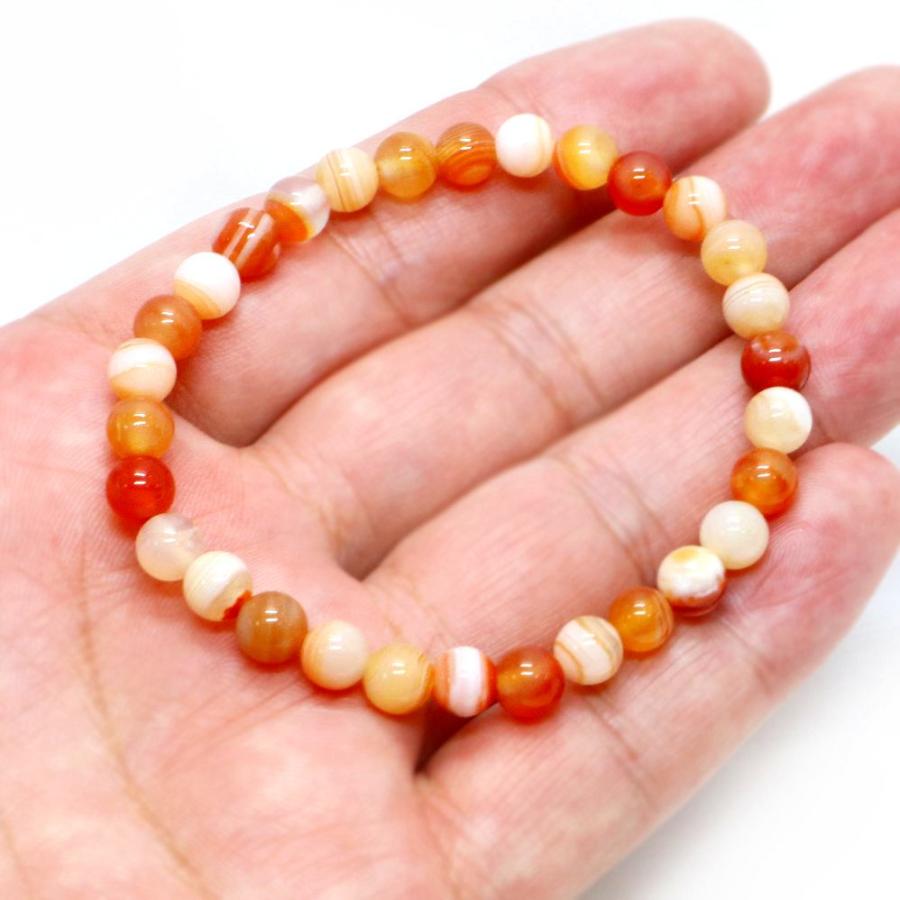 パワーストーン 天然石 ブレスレット サードオニキス 丸玉 6mm 数珠 念珠 Bracelet お試し価格 |  | 04
