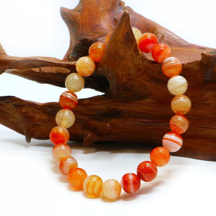 パワーストーン 天然石 ブレスレット サードオニキス 丸玉 8mm 数珠 念珠 Bracelet お試し価格 |  | 03