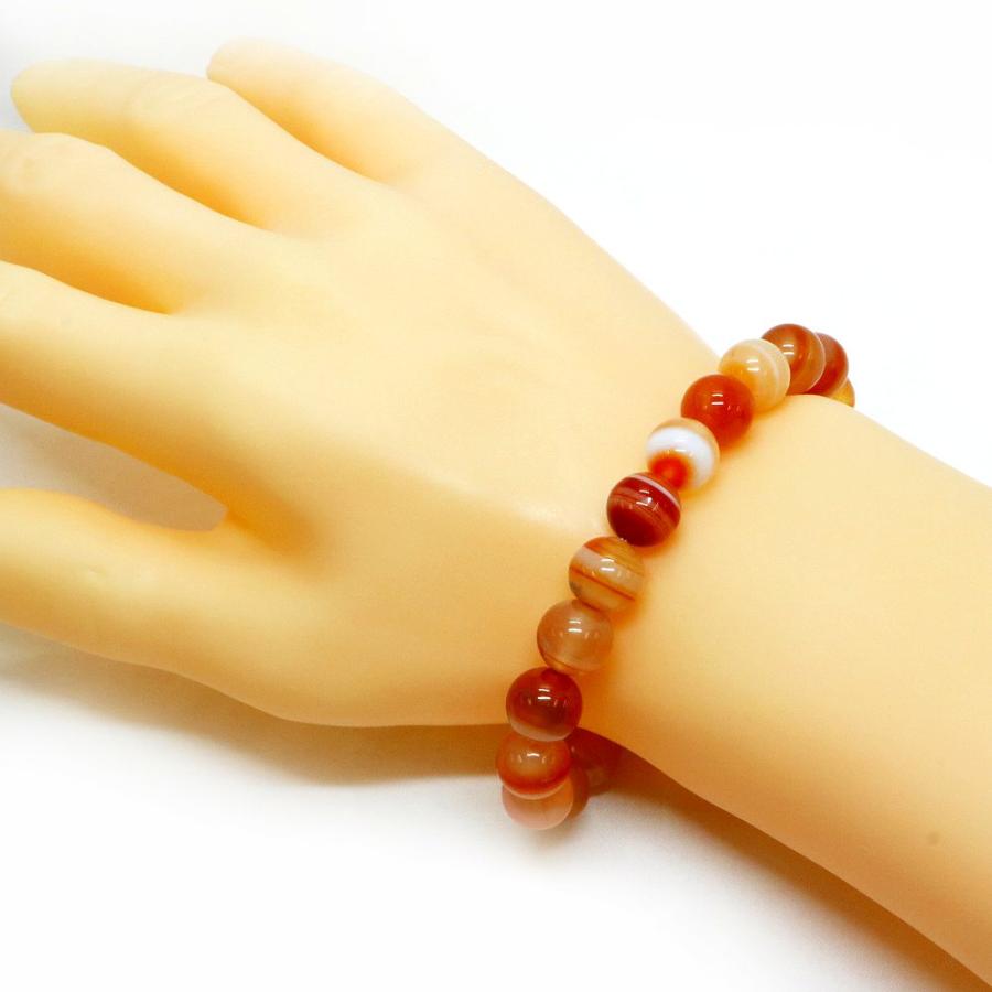 パワーストーン 天然石 ブレスレット サードオニキス 丸玉 10mm 数珠 念珠 Bracelet お試し価格 |  | 02