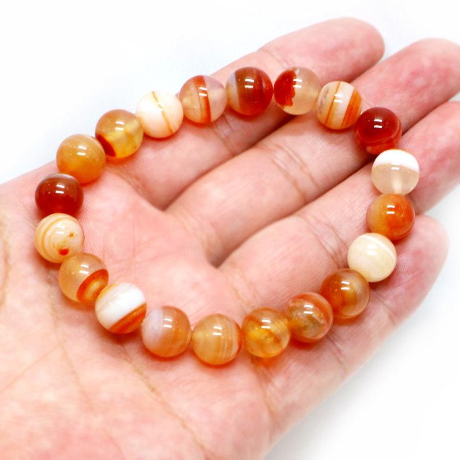 パワーストーン 天然石 ブレスレット サードオニキス 丸玉 10mm 数珠 念珠 Bracelet お試し価格 |  | 04