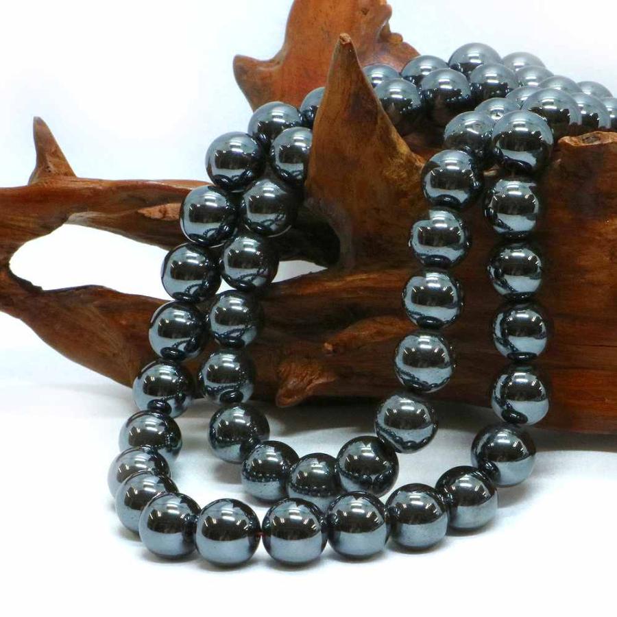 パワーストーン 天然石 ブレスレット ヘマタイト 丸玉 10mm 数珠 念珠 Bracelet お試し価格 |  | 11