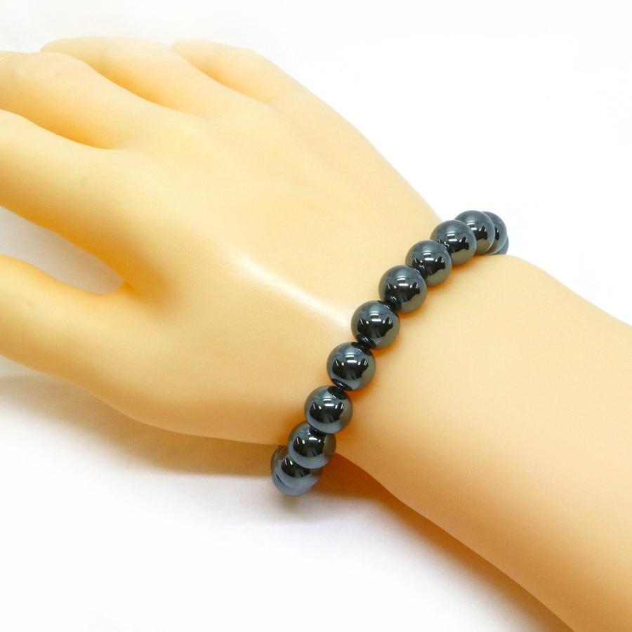 パワーストーン 天然石 ブレスレット ヘマタイト 丸玉 10mm 数珠 念珠 Bracelet お試し価格 |  | 02