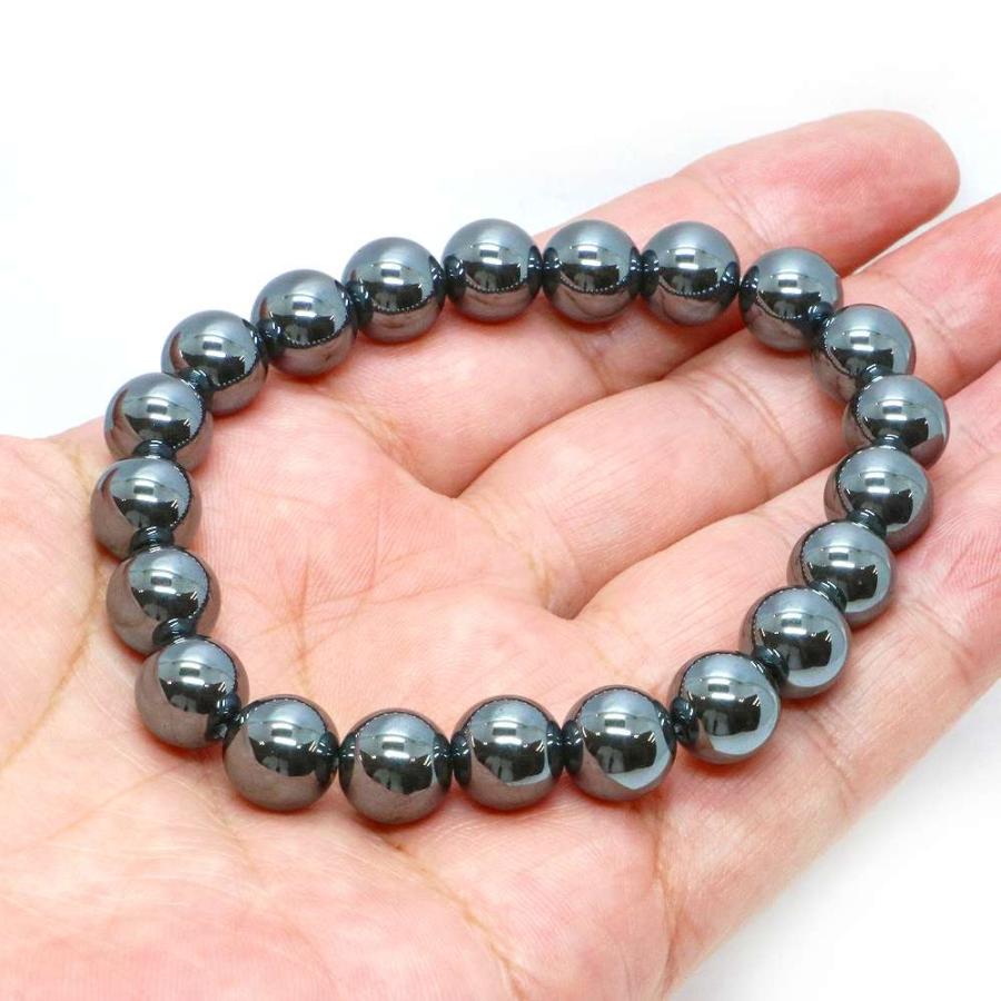 パワーストーン 天然石 ブレスレット ヘマタイト 丸玉 10mm 数珠 念珠 Bracelet お試し価格 |  | 04