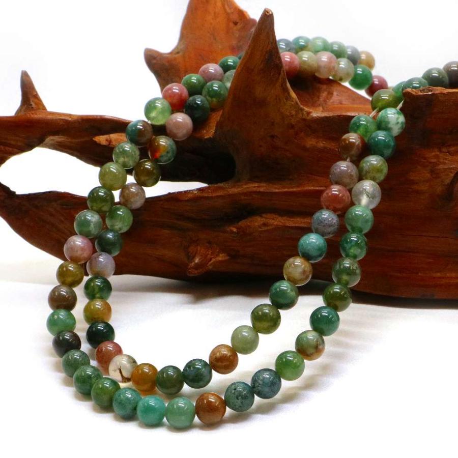 パワーストーン 天然石 ブレスレット インディアンアゲート 丸玉 6mm 数珠 念珠 Bracelet お試し価格 |  | 11