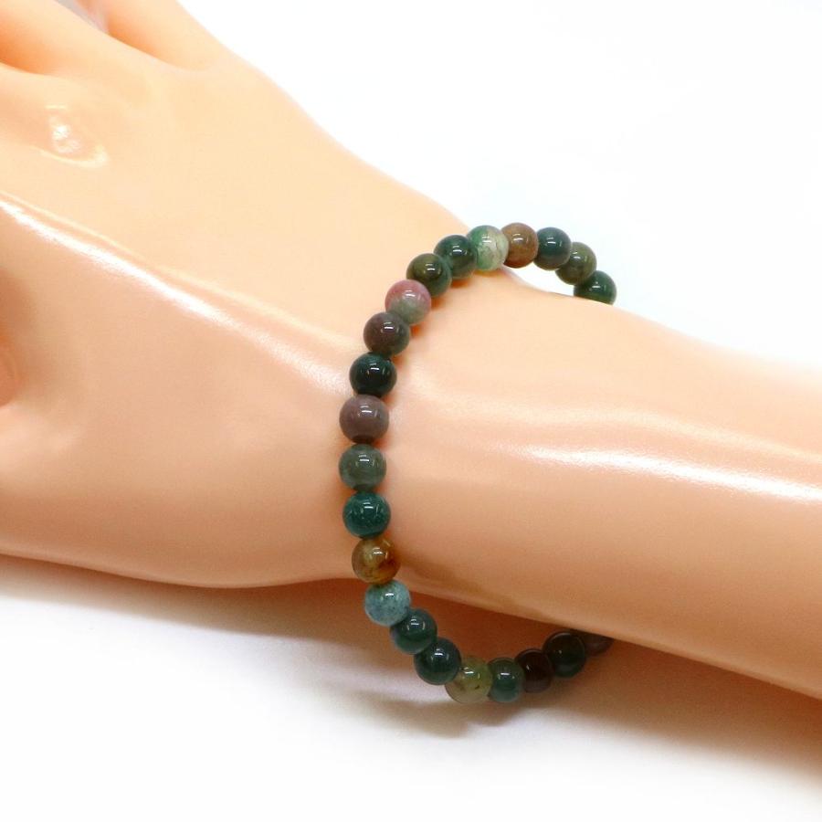 パワーストーン 天然石 ブレスレット インディアンアゲート 丸玉 6mm 数珠 念珠 Bracelet お試し価格 |  | 02