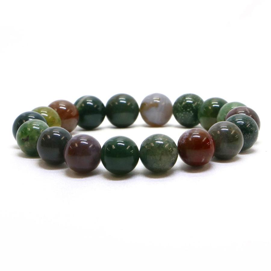 パワーストーン 天然石 ブレスレット インディアンアゲート 丸玉 10mm 数珠 念珠 Bracelet お試し価格 | 