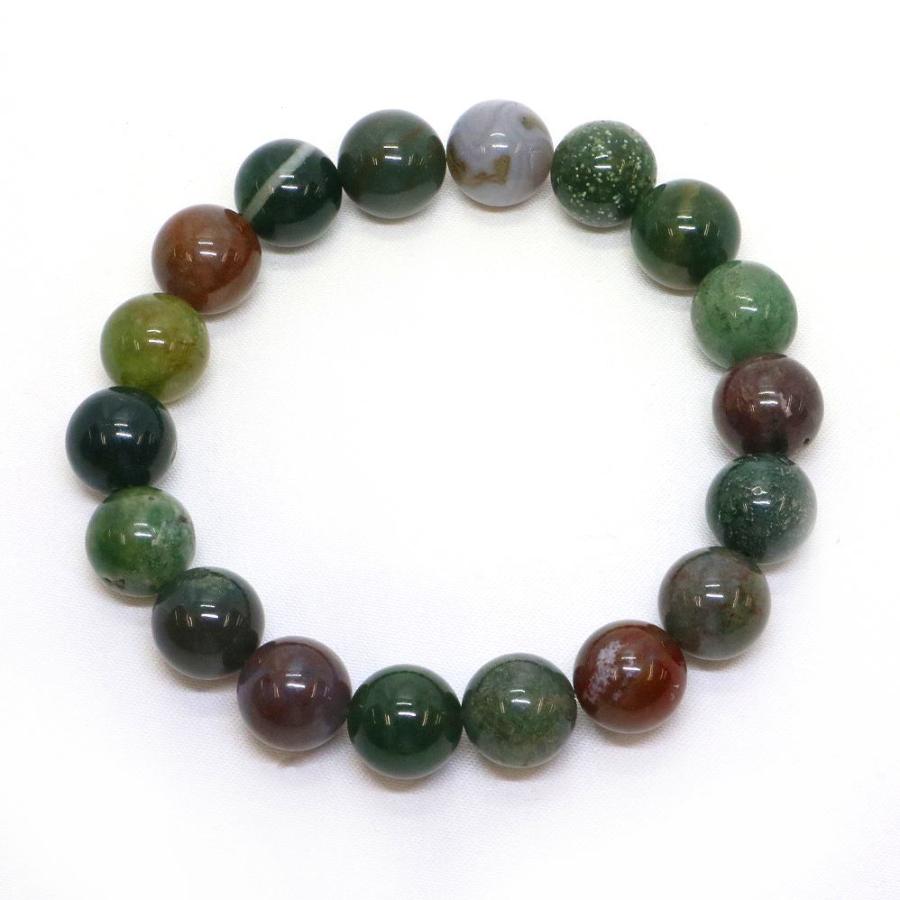 パワーストーン 天然石 ブレスレット インディアンアゲート 丸玉 10mm 数珠 念珠 Bracelet お試し価格 |  | 01