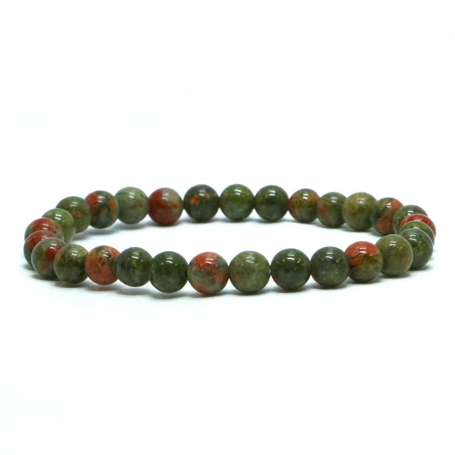 パワーストーン 天然石 ブレスレット ユナカイト 丸玉 6mm 数珠 念珠 Bracelet お試し価格 | 