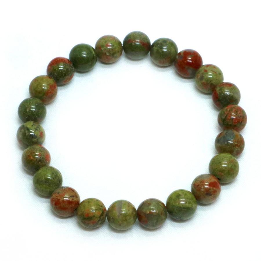 パワーストーン 天然石 ブレスレット ユナカイト 丸玉 8mm 数珠 念珠 Bracelet お試し価格 |  | 01