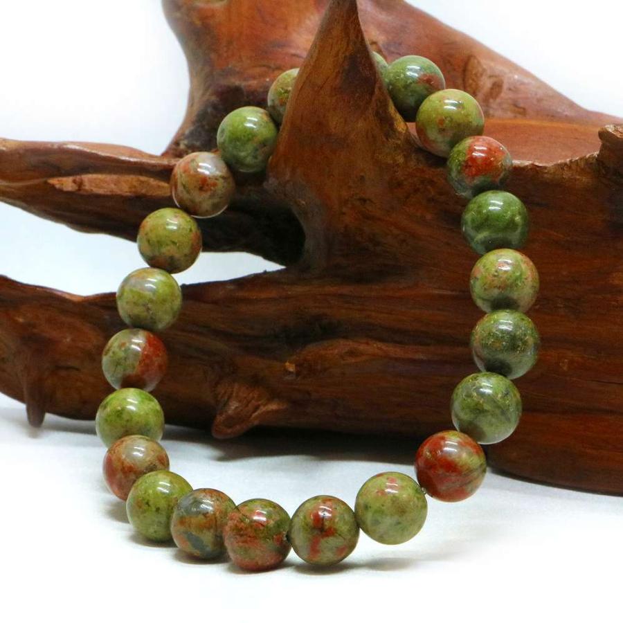 パワーストーン 天然石 ブレスレット ユナカイト 丸玉 8mm 数珠 念珠 Bracelet お試し価格 |  | 03