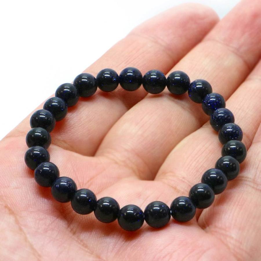 パワーストーン 天然石 ブレスレット ブルーゴールドストーン 丸玉 6mm 数珠 念珠 Bracelet お試し価格 |  | 04