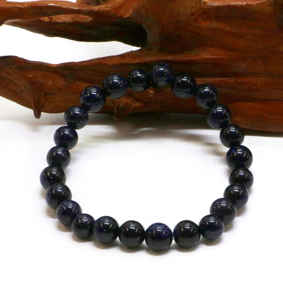 パワーストーン 天然石 ブレスレット ブルーゴールドストーン 丸玉 8mm 数珠 念珠 Bracelet お試し価格 |  | 03