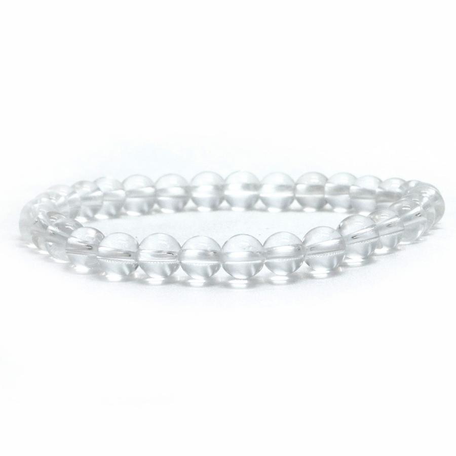 パワーストーン 天然石 ブレスレット 水晶 クリスタル 丸玉 6mm 数珠 念珠 Bracelet お試し価格 | 