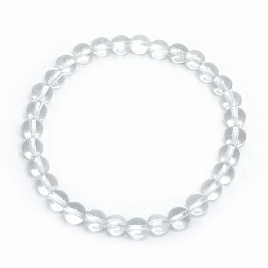 パワーストーン 天然石 ブレスレット 水晶 クリスタル 丸玉 6mm 数珠 念珠 Bracelet お試し価格 |  | 01