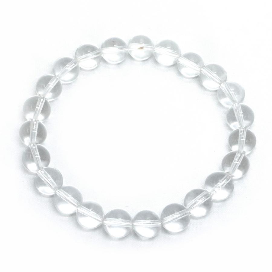 パワーストーン 天然石 ブレスレット 水晶 クリスタル 丸玉 8mm 数珠 念珠 Bracelet お試し価格 |  | 01