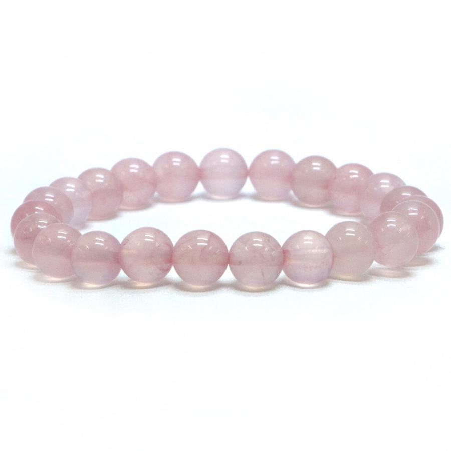 パワーストーン 天然石 ブレスレット ローズクォーツ 丸玉 8mm 数珠 念珠 Bracelet お試し価格 | 