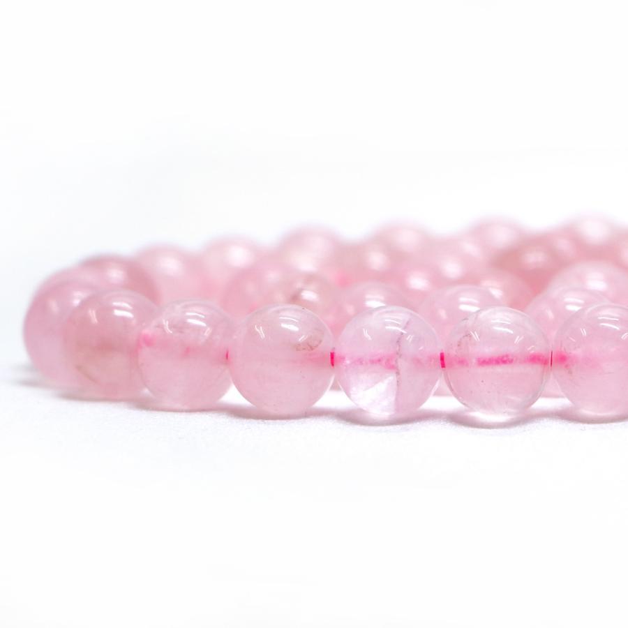 パワーストーン 天然石 ブレスレット ローズクォーツ 丸玉 8mm 数珠 念珠 Bracelet お試し価格 |  | 10