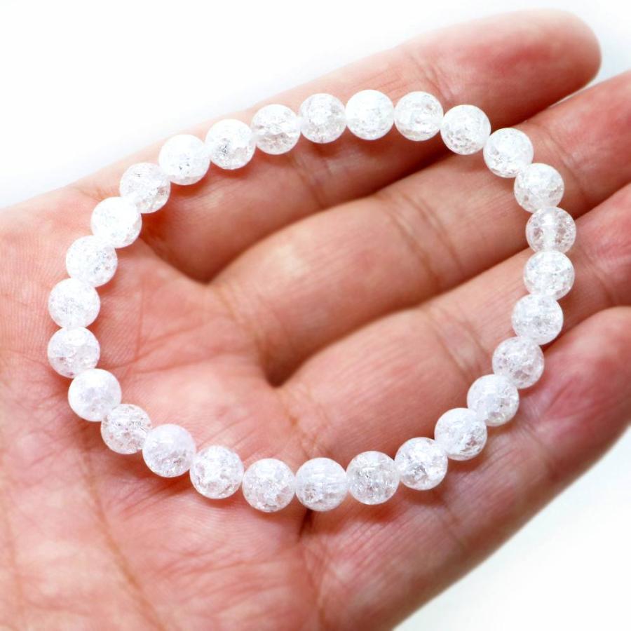 パワーストーン 天然石 ブレスレット クラッシュクリスタル 丸玉 6mm 数珠 念珠 Bracelet お試し価格 |  | 04