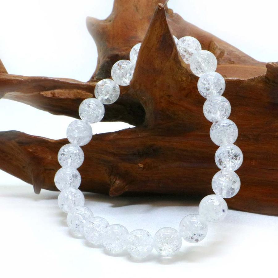 パワーストーン 天然石 ブレスレット クラッシュクリスタル 丸玉 8mm 数珠 念珠 Bracelet お試し価格 |  | 03