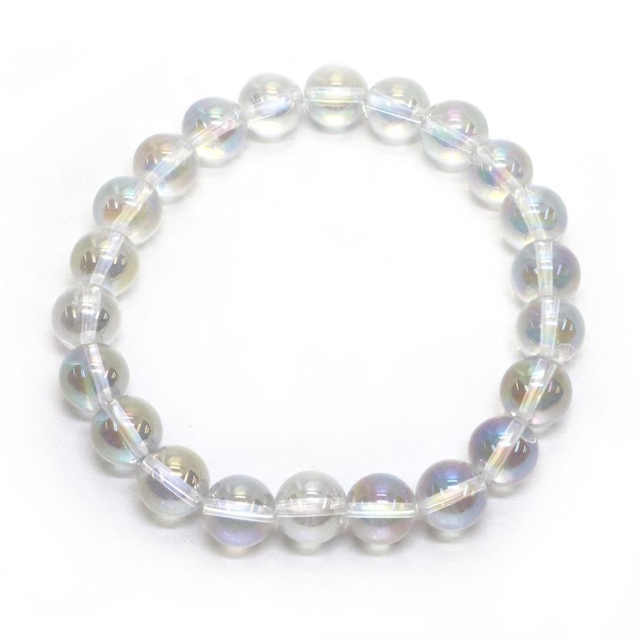 パワーストーン 天然石 ブレスレット アクアオーラ レインボーオーラ 丸玉 10mm 数珠 念珠 Bracelet お試し価格 |  | 01