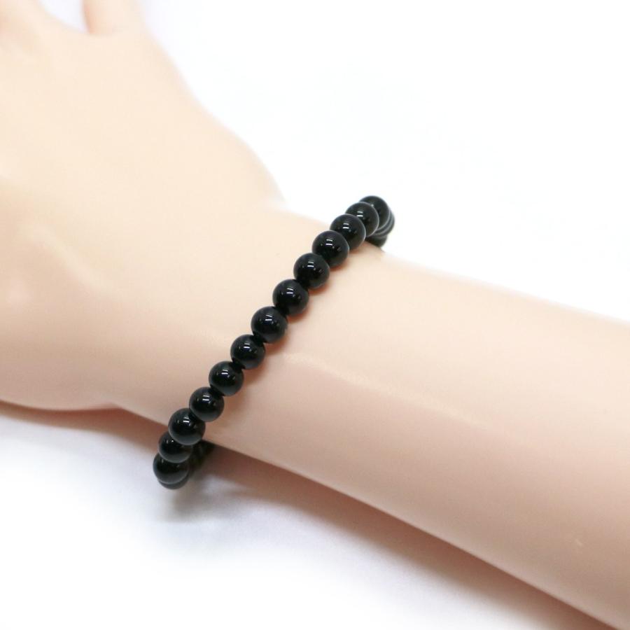 パワーストーン 天然石 ブレスレット オニキス 丸玉 6mm 数珠 念珠 Bracelet お試し価格 |  | 02