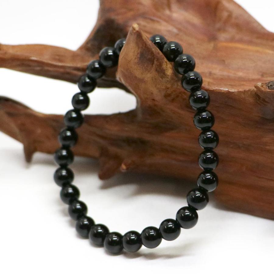 パワーストーン 天然石 ブレスレット オニキス 丸玉 6mm 数珠 念珠 Bracelet お試し価格 |  | 03
