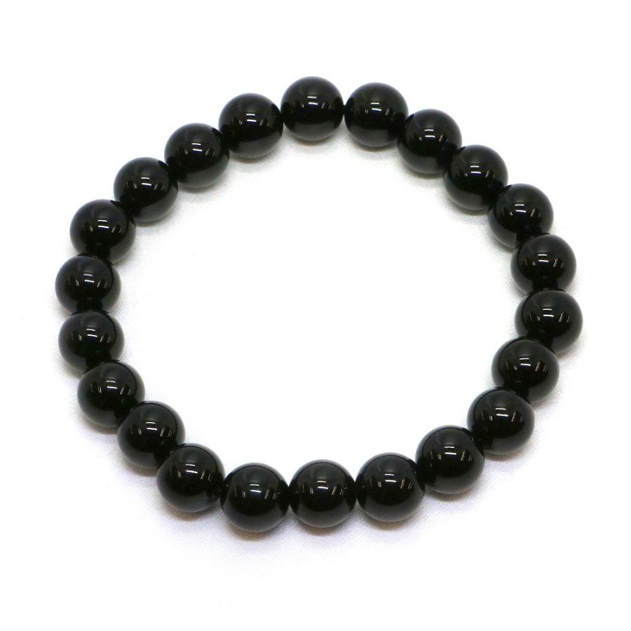 パワーストーン 天然石 ブレスレット オニキス 丸玉 8mm 数珠 念珠 Bracelet お試し価格 |  | 01