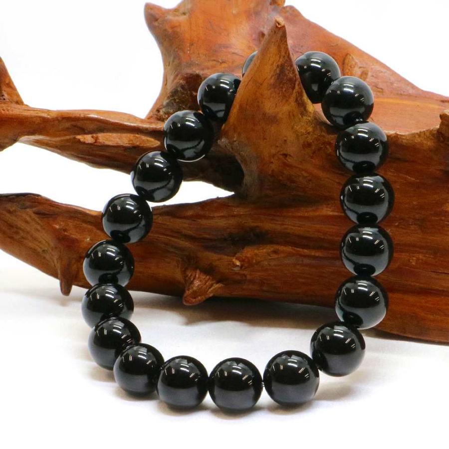 パワーストーン 天然石 ブレスレット オニキス 丸玉 10mm 数珠 念珠 Bracelet お試し価格 |  | 03