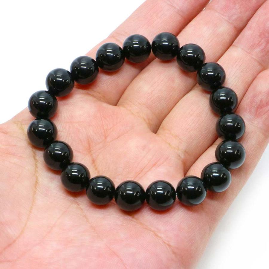 パワーストーン 天然石 ブレスレット オニキス 丸玉 10mm 数珠 念珠 Bracelet お試し価格 |  | 04