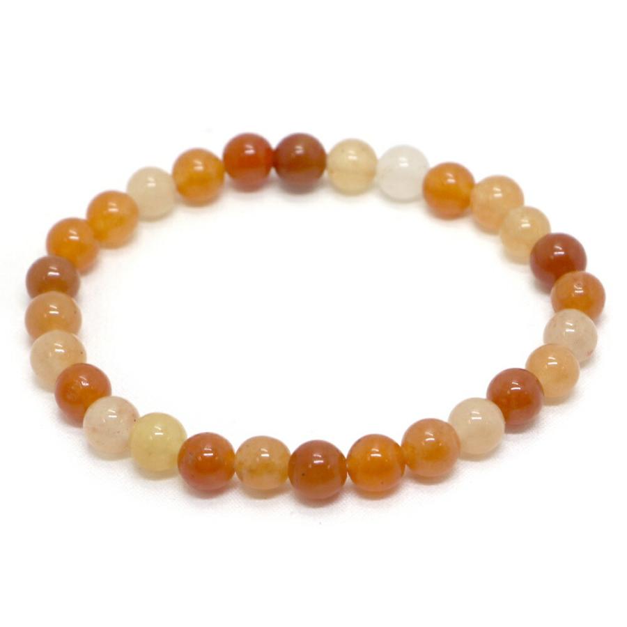 パワーストーン 天然石 ブレスレット オレンジアベンチュリン 丸玉 6mm 数珠 念珠 Bracelet お試し価格 |  | 01