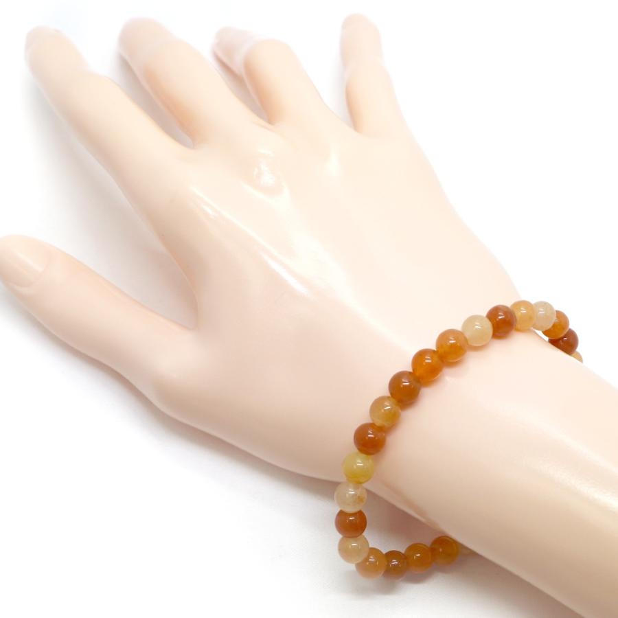 パワーストーン 天然石 ブレスレット オレンジアベンチュリン 丸玉 6mm 数珠 念珠 Bracelet お試し価格 |  | 03