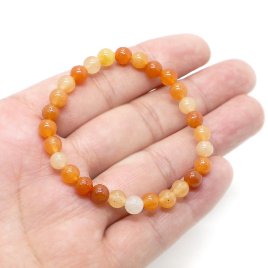 パワーストーン 天然石 ブレスレット オレンジアベンチュリン 丸玉 6mm 数珠 念珠 Bracelet お試し価格 |  | 04