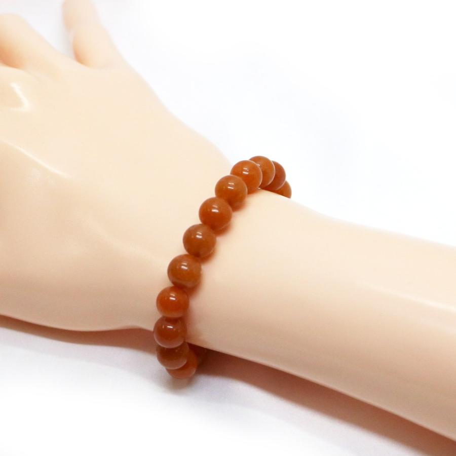 パワーストーン 天然石 ブレスレット オレンジアベンチュリン 丸玉 8mm 数珠 念珠 Bracelet お試し価格 |  | 02