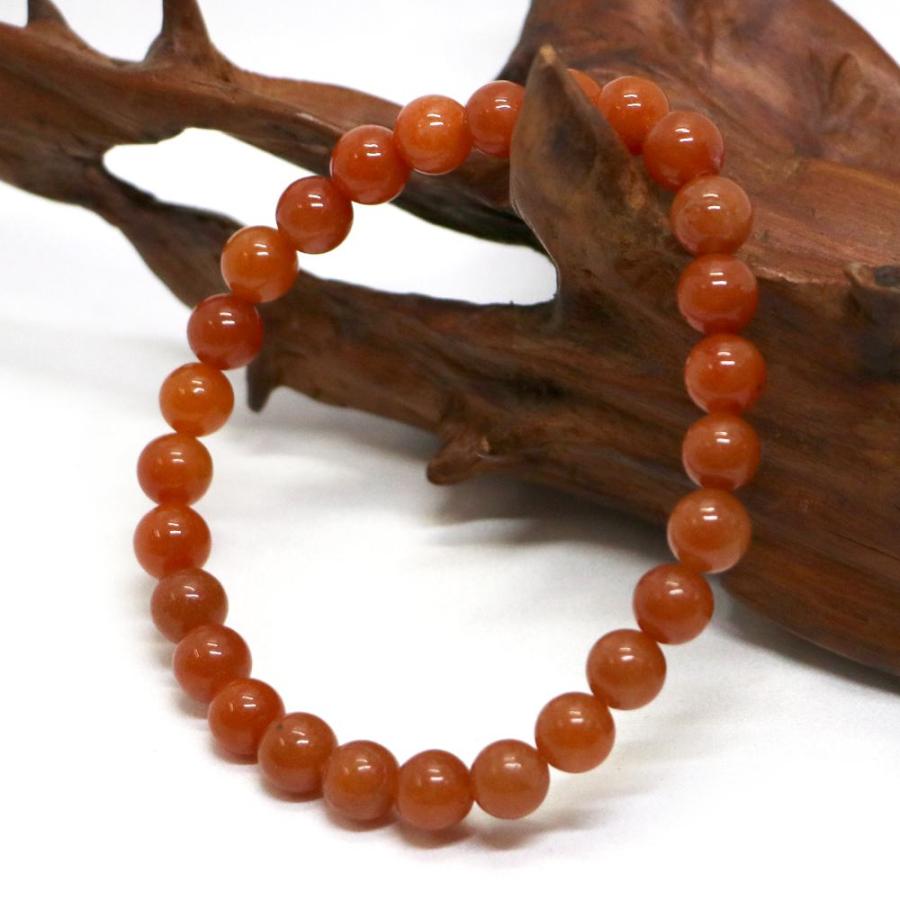 パワーストーン 天然石 ブレスレット オレンジアベンチュリン 丸玉 8mm 数珠 念珠 Bracelet お試し価格 |  | 03