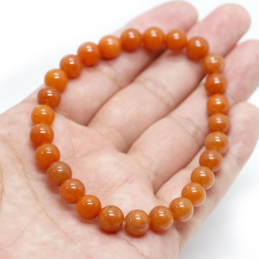 パワーストーン 天然石 ブレスレット オレンジアベンチュリン 丸玉 8mm 数珠 念珠 Bracelet お試し価格 |  | 04