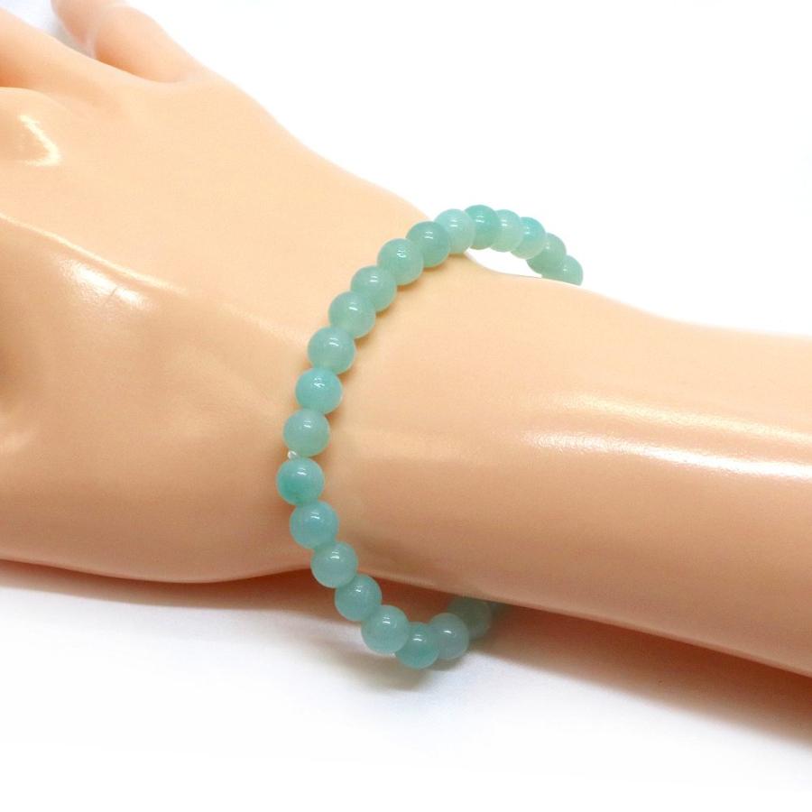 パワーストーン 天然石 ブレスレット アマゾナイト 丸玉 6mm 数珠 念珠 Bracelet お試し価格 |  | 02