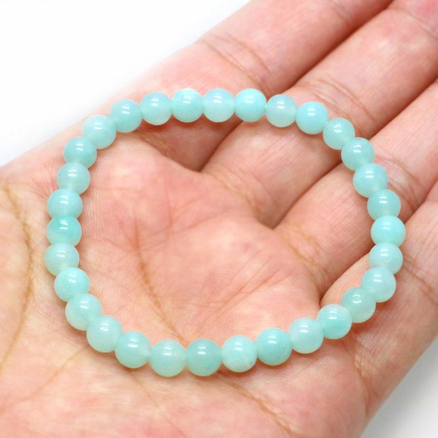 パワーストーン 天然石 ブレスレット アマゾナイト 丸玉 6mm 数珠 念珠 Bracelet お試し価格 |  | 04