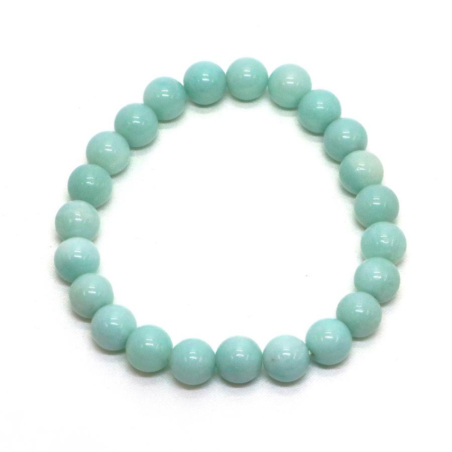 パワーストーン 天然石 ブレスレット アマゾナイト 丸玉 8mm 数珠 念珠 Bracelet お試し価格 |  | 01