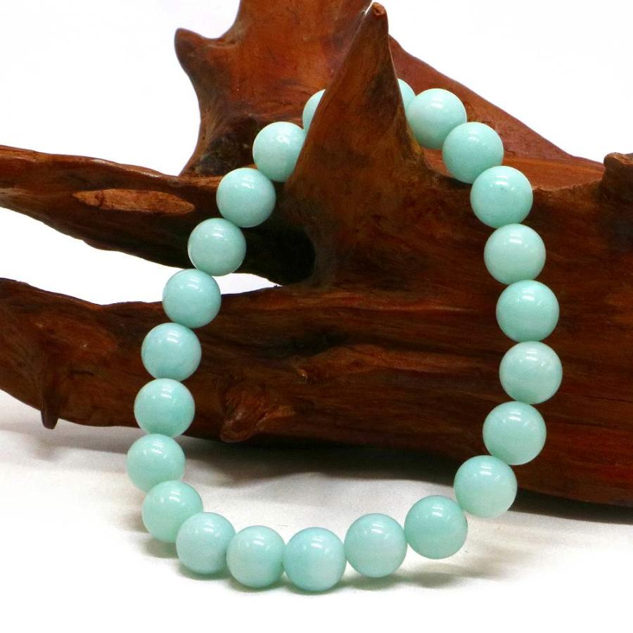 パワーストーン 天然石 ブレスレット アマゾナイト 丸玉 8mm 数珠 念珠 Bracelet お試し価格 |  | 03