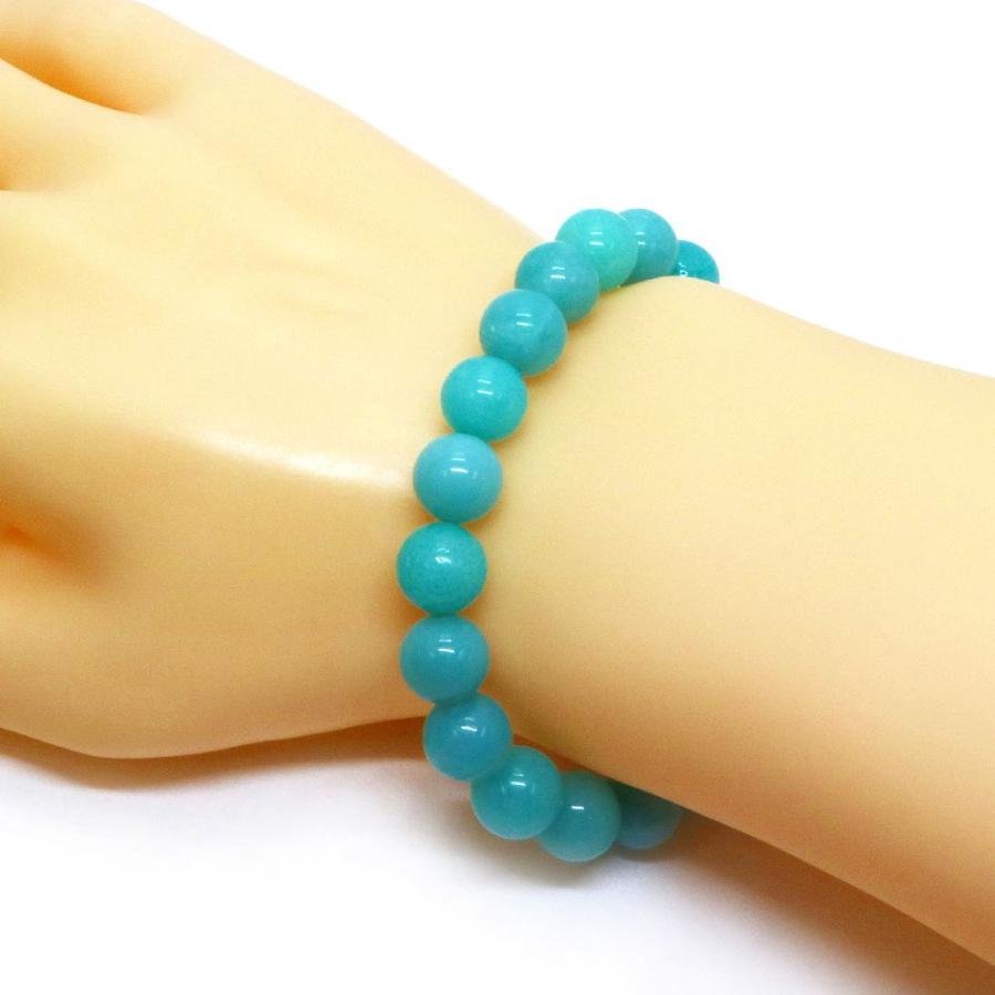 パワーストーン 天然石 ブレスレット アマゾナイト 丸玉 10mm 数珠 念珠 Bracelet お試し価格 |  | 02