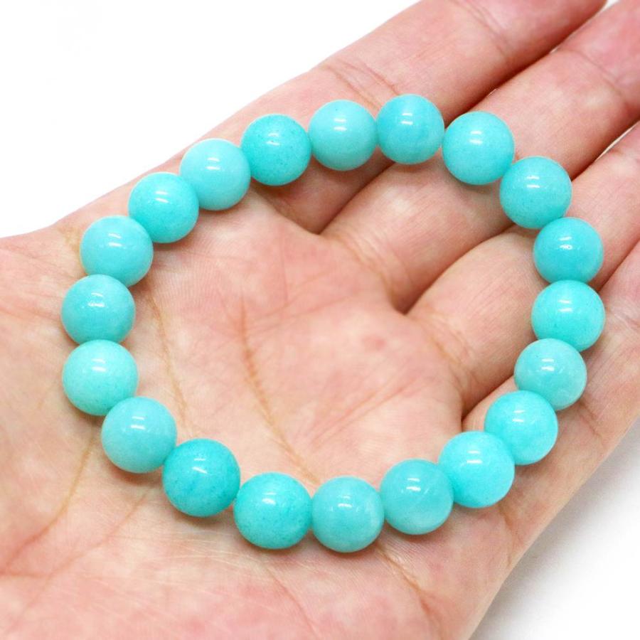 パワーストーン 天然石 ブレスレット アマゾナイト 丸玉 10mm 数珠 念珠 Bracelet お試し価格 |  | 04