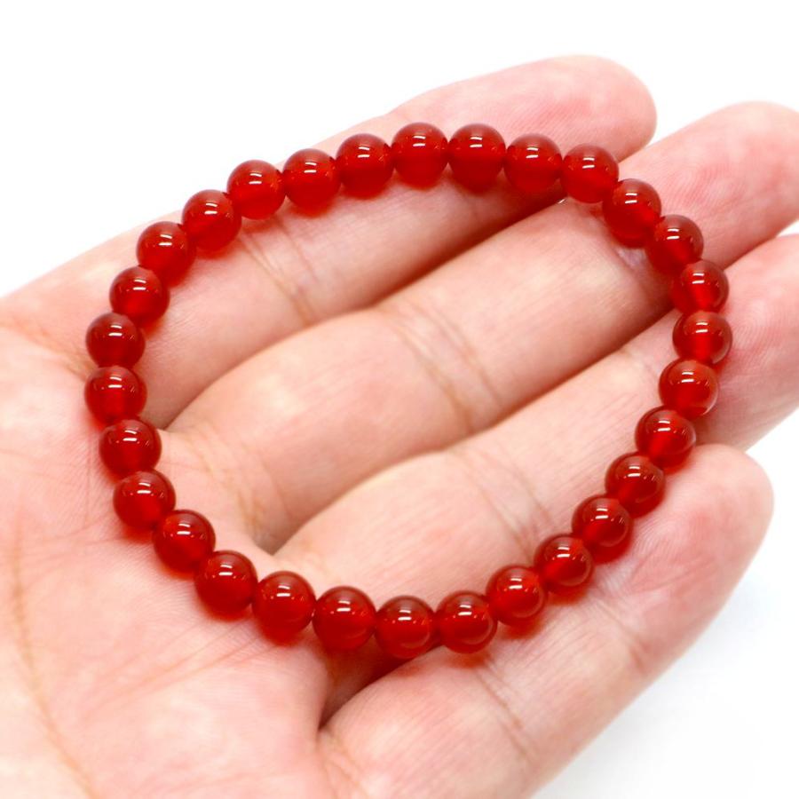 パワーストーン 天然石 ブレスレット レッドアゲート 丸玉 6mm 数珠 念珠 Bracelet お試し価格 |  | 04